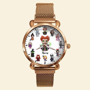 Witch Mesh Strap Quartz Watch - Personalized Gifts For Witch Fans 04nati180725-Homacus
