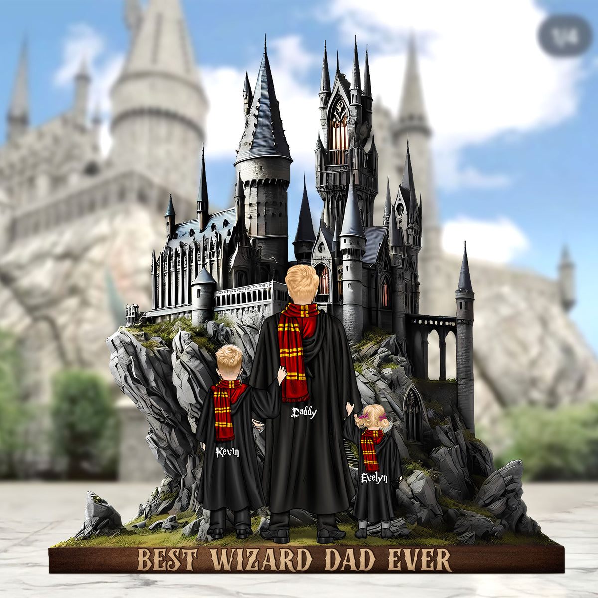 Wizard Dad Plaque - Personalized Gifts For Dad 05xqti020525-Homacus