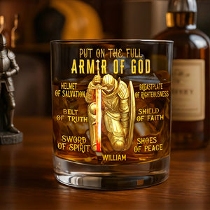 Kneeling Knight & Jesus Round Glass - Personalized Gifts For Christian Glass 01HUTI041225-Homacus