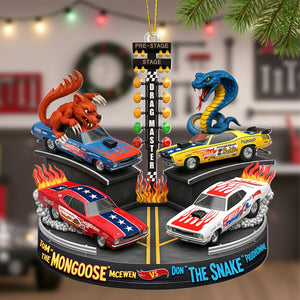 Festive Rivalry Christmas Ornament, Personalized Gifts For Drag Racing Lovers 05qhti150925-Homacus