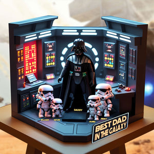 Personalized Gifts For Dad Plaque Best Dad In The Galaxy 04xqti120425-Homacus