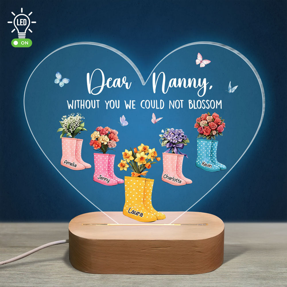 Personalized Gifts For Grandma LED Light Boot Flowers 02kati270325-Homacus