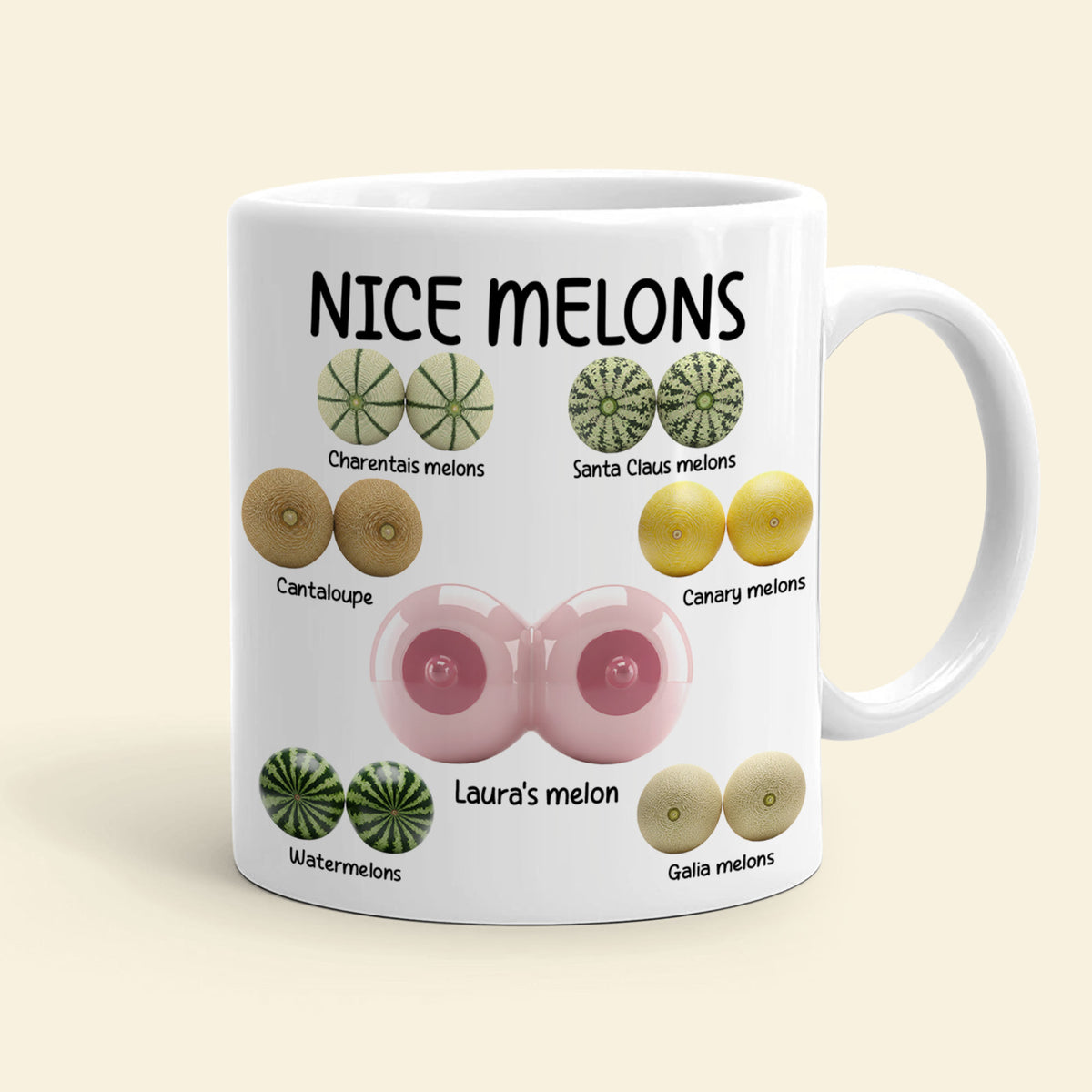 Funny Melon Coffee Mug - Personalized Gifts For Her Coffee Mug 01OHTI241125-Homacus