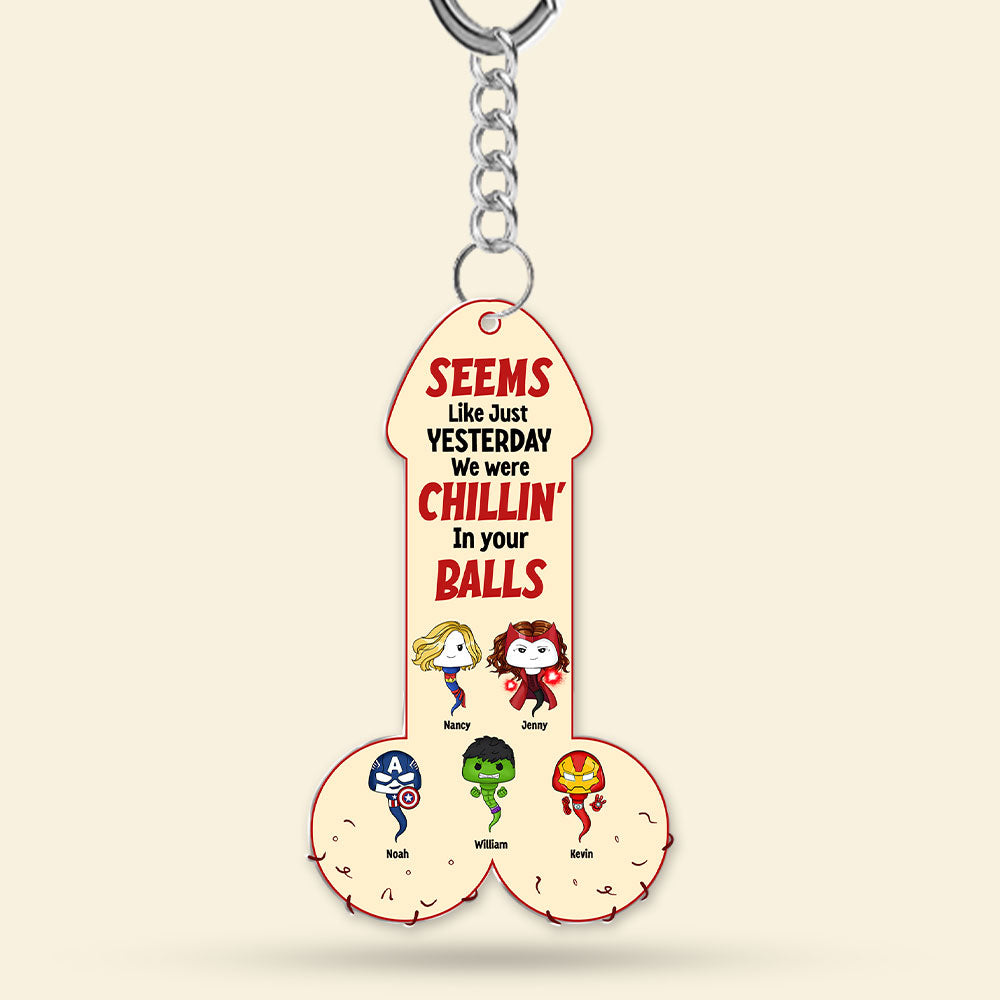 Super Sperm Dad Keychain - Personalized Gifts For Dad 02ohti190525-Homacus