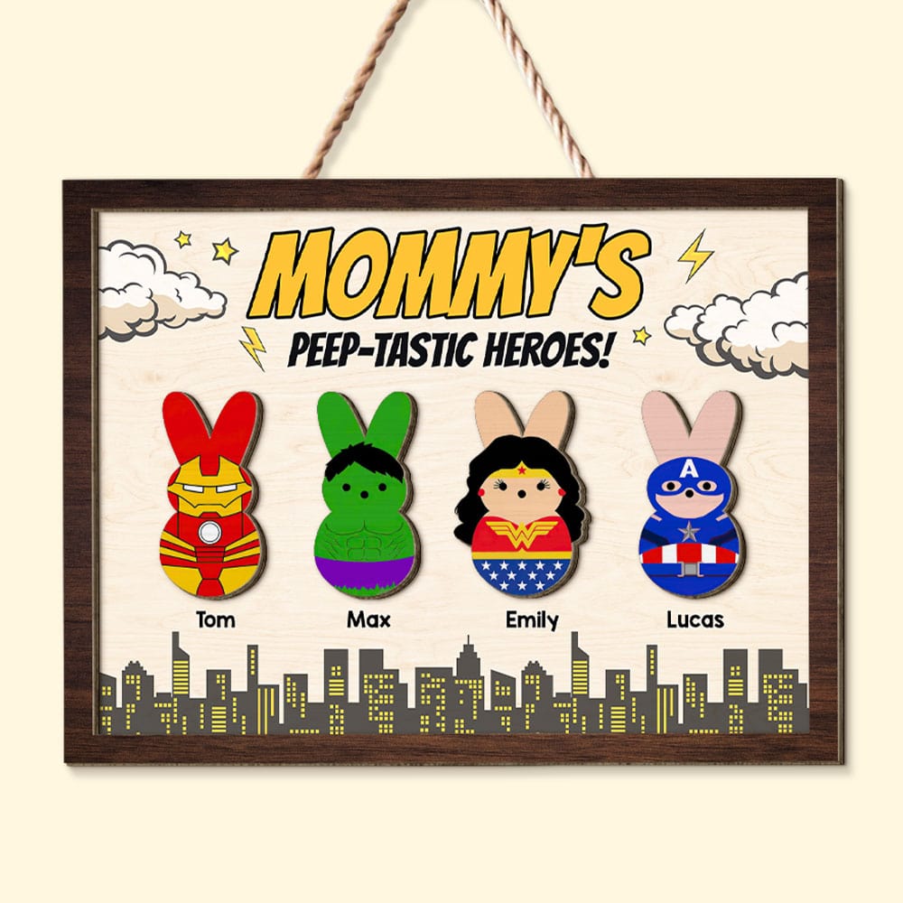 Personalized Gifts For Mom Wood Sign Best Mom Ever 05KATI210224-Homacus