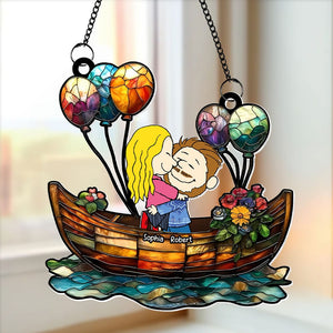 Couple Suncatcher Ornaments - Personalized Gifts 03xqti121224hg-Homacus