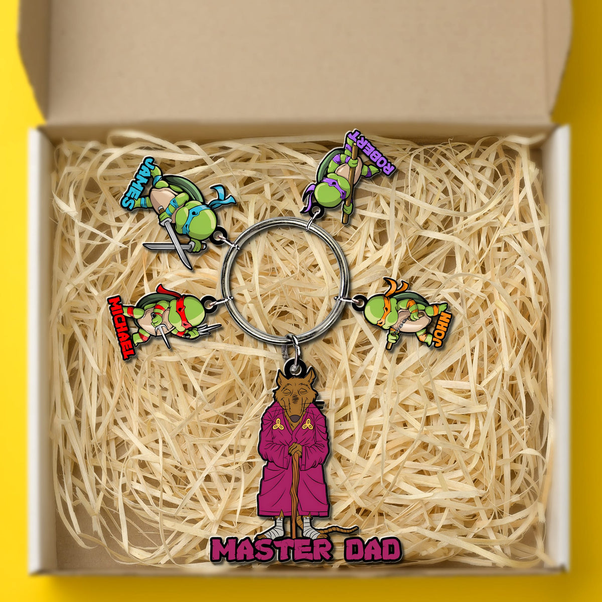 Personalized Gifts For Father Keychain With Charms 02ohdc230524-Homacus