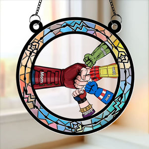 Personalized Gifts For Mom Suncatcher Ornament Superhero Hands 01ohti180225-Homacus