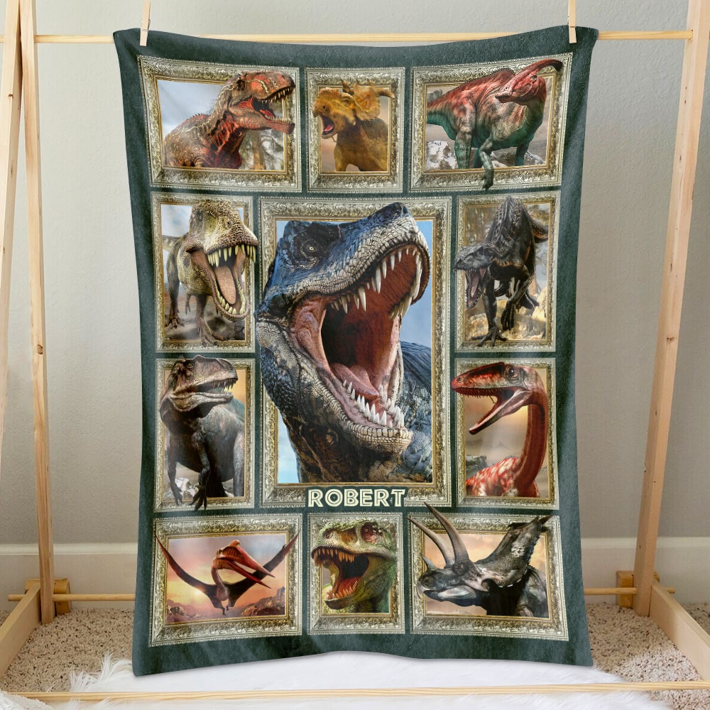 Personalized Gifts For Dinosaur Lover Blanket 03qhti271224-Homacus