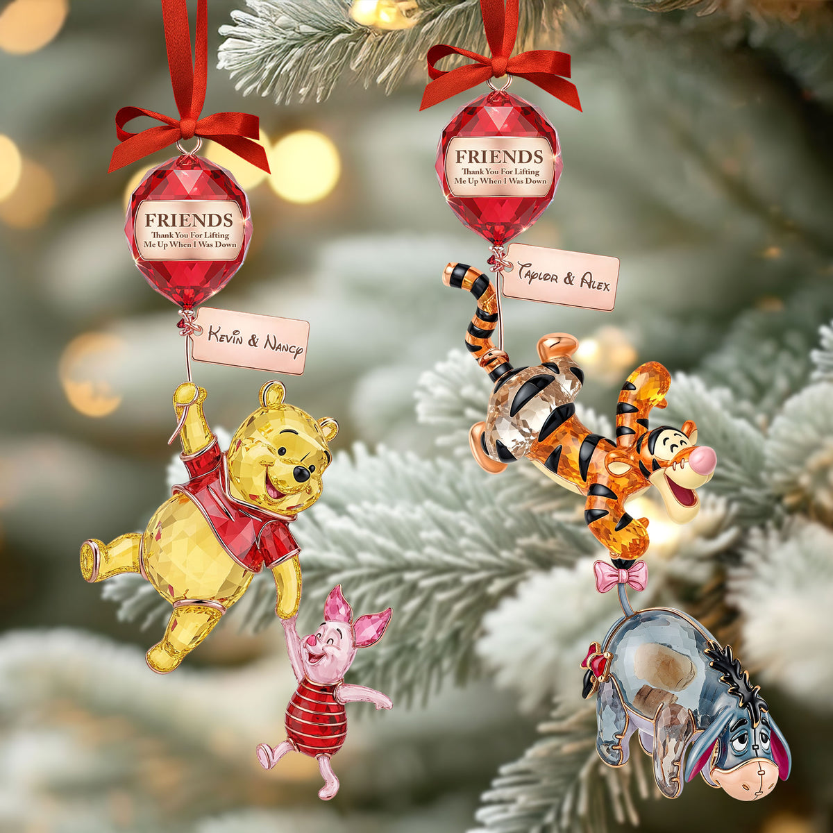 Good Friends Lift Each Other Up Ornament, Personalized Gifts For Friends 05qhti220925-Homacus
