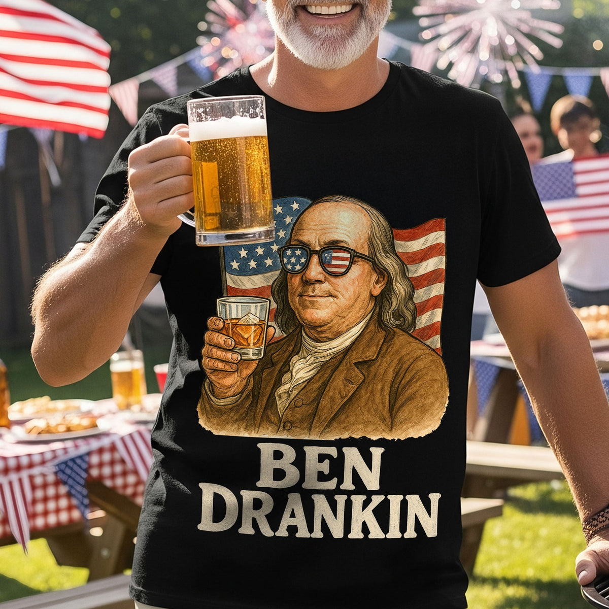 Funny American Drink Shirt - Personalized Gifts For 4th Of July 05huti100625-Homacus