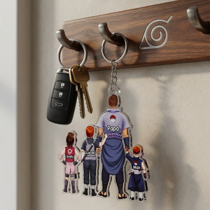 Warrior Father & Mini Ninja Keychain - Personalized Gifts For Dad 01qhhu080526-Homacus