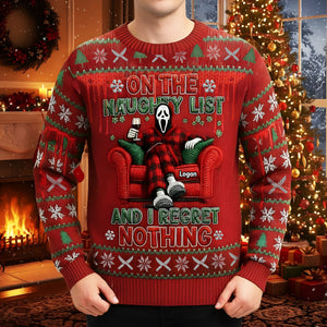 Chilling Horror Guy Ugly Sweater, Personalized Christmas Gifts For Horror Fans 01qhti091025-Homacus