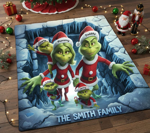 Green Monster Family Doormat- Personalized Gifts For Family 02ohti151025-Homacus