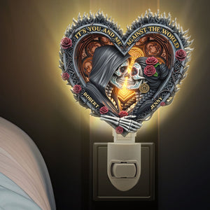 Skull Couple Night Light - Personalized Gifts For Couple 02qhti310525-Homacus