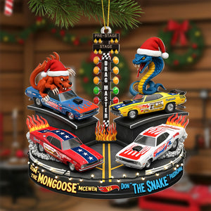 Festive Rivalry Christmas Ornament, Personalized Gifts For Drag Racing Lovers 05qhti150925-Homacus