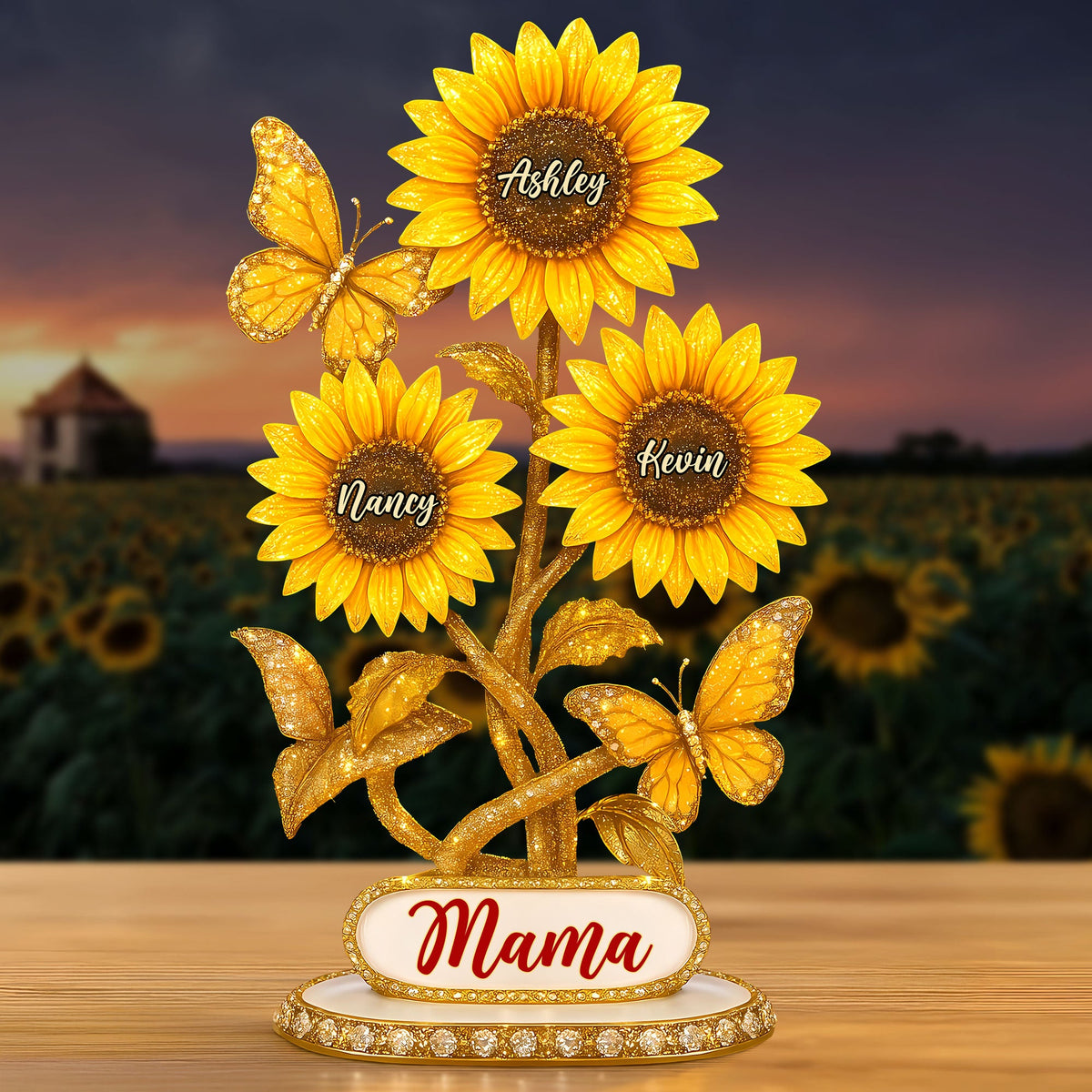 Personalized Gifts For Mom Plaque Sunflower Mama 02xqti140425-Homacus