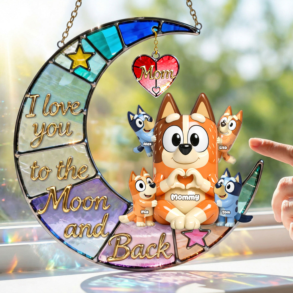 Mom And Kids Suncatcher Ornament - Personalized Gifts For Mom 01ohti270226-Homacus