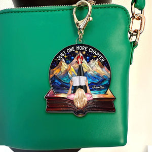 Personalized Gifts For Book Lover Keychain Girl Reading Book 011xqti040125-Homacus