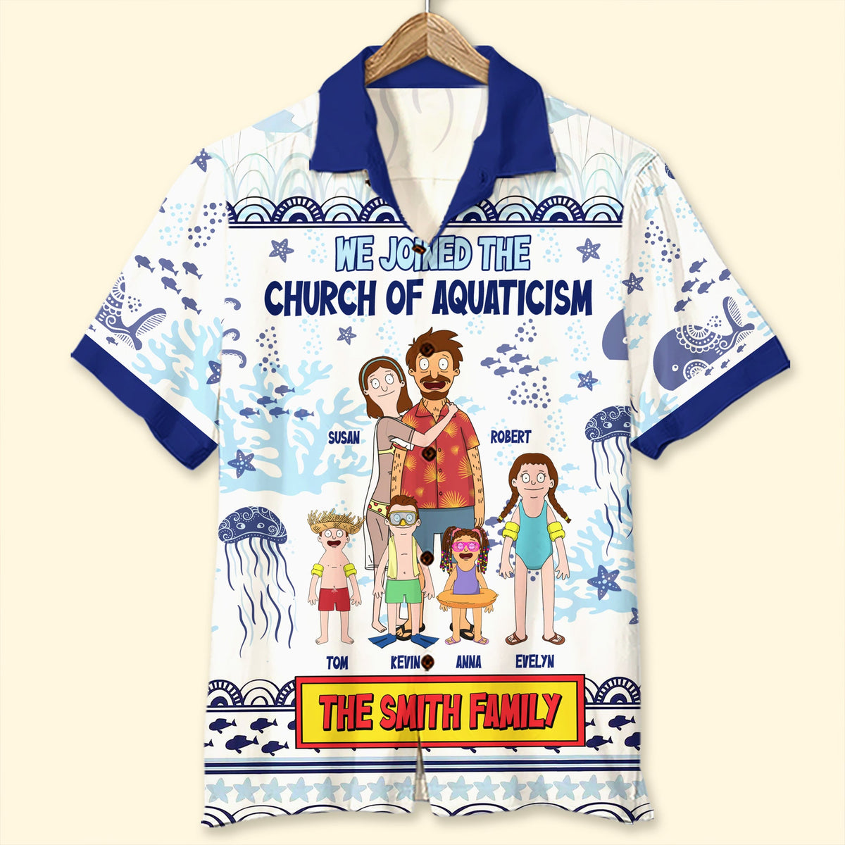 Cartoon Family Hawaiian Shirt - Personalized Gifts For Family Vacation 03qhti120225hg-Homacus