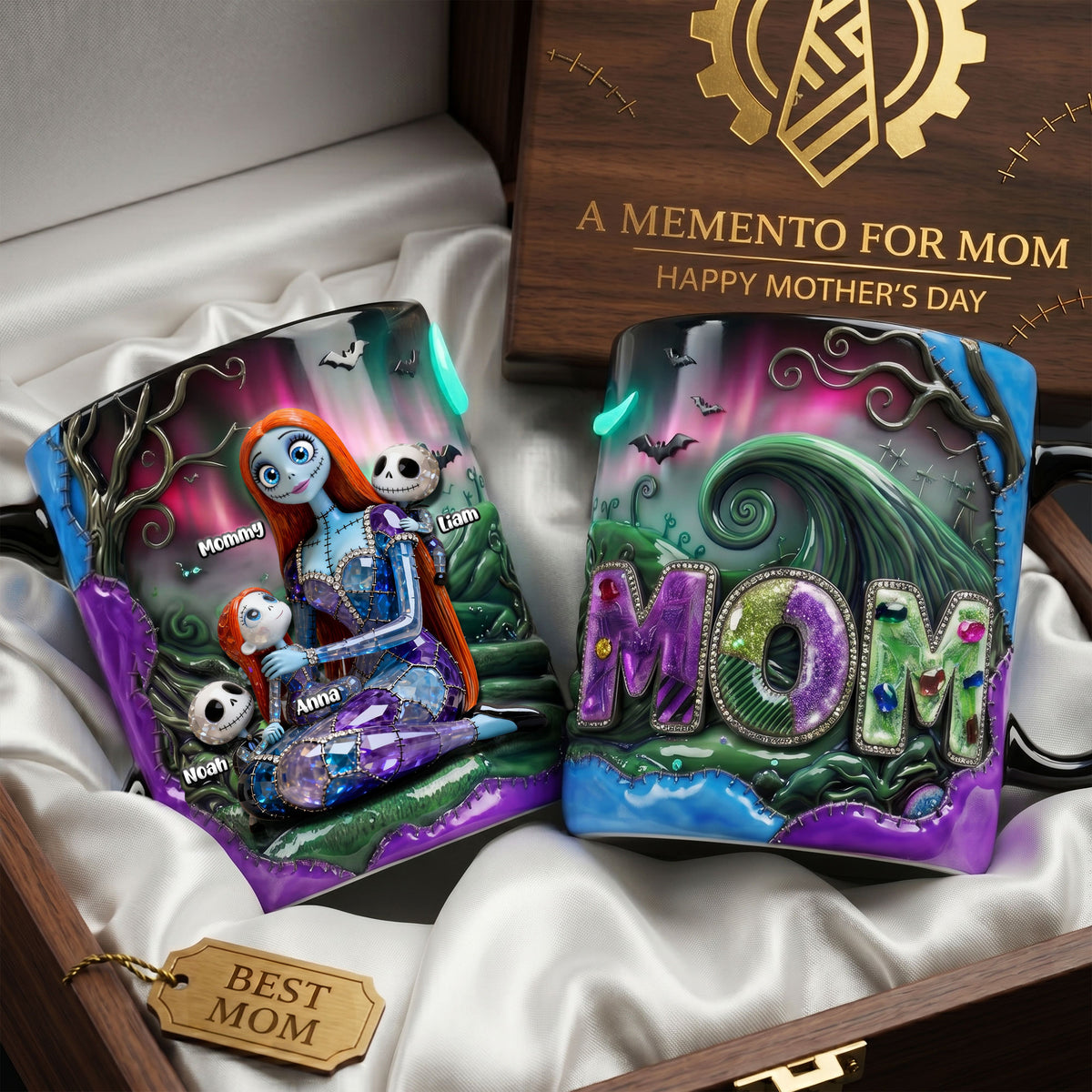 Spooky Moms And Kids Accent Mug - Personalized Gifts For Moms 02qhti280426-Homacus