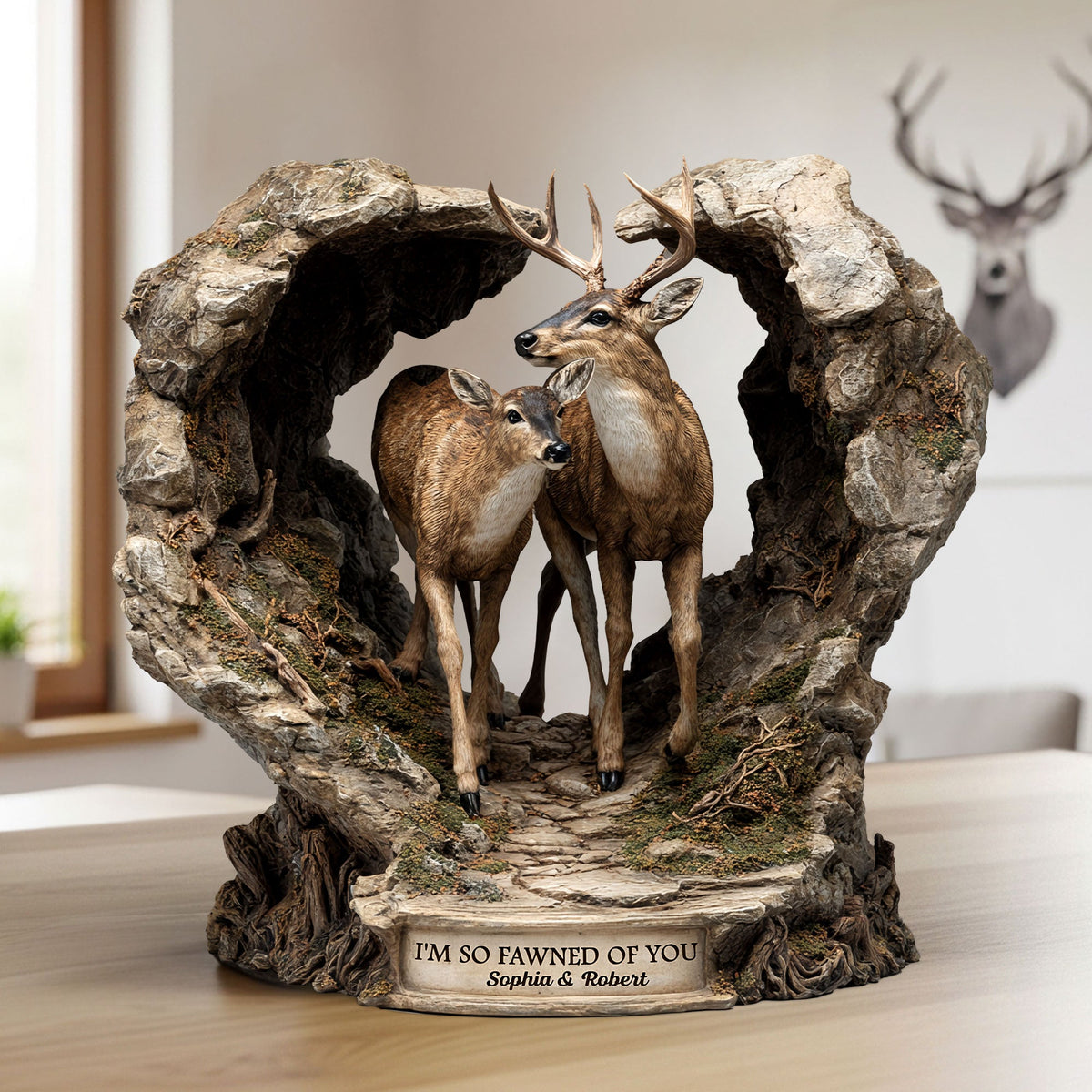 Deer Couple Plaque - Personalized Gifts For Couple 04tgti090625-Homacus