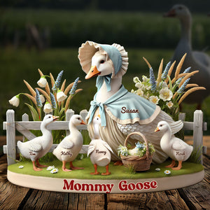 Goose Mom Plaque - Personalized Gifts For Mom 05qhti180425 Bonnet lady-Homacus