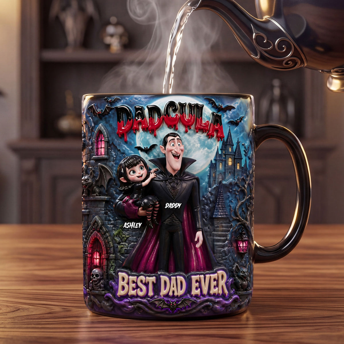 Cool Dracula Dad Magic Mug, Personalized Gifts For Dad 03qhti060526-Homacus
