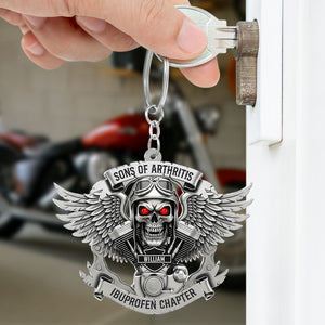 Motorcycle Skull Keychain - Personalized Gifts For Biker 05qhti120625-Homacus