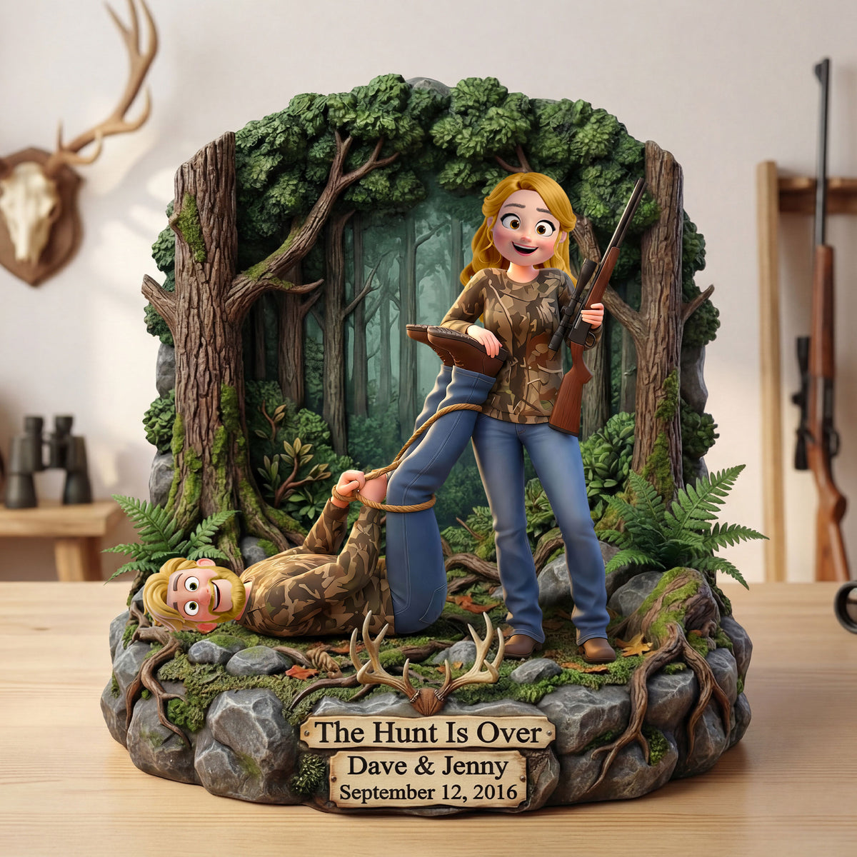 Hunting Couple Acrylic Plaque - Personalized Gifts For Couple Plaque 02HUTI200126HG-Homacus