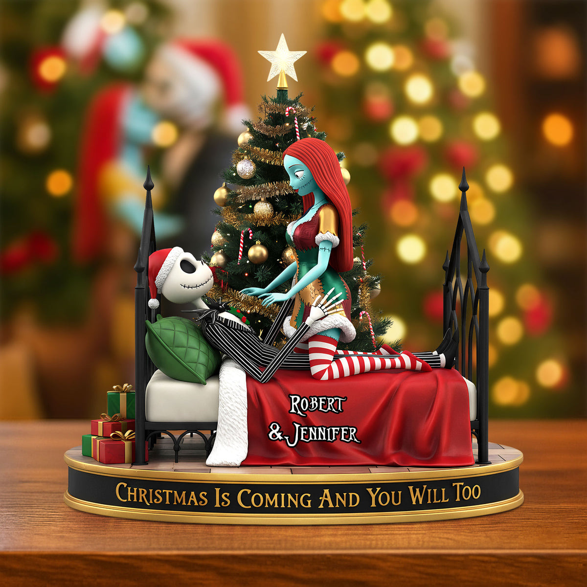 Playful Spooky Couple Plaque - Personalized Gifts For Couple 04nati170925-Homacus