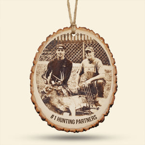 Custom Photo Engraved Effect Wood Ornament, Personalized Gifts For Hunting Lovers 02qhti071025-Homacus