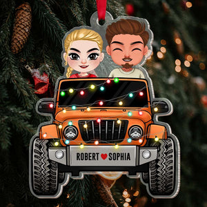Personalized Gifts For Couple Christmas Ornament Happy Couple Travelling-Homacus
