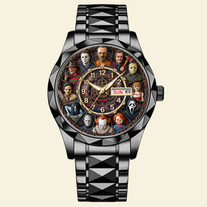 Horror Lover Men's Watch - Personalized Gifts For Horror Fans Stainless Steel Men's Watch 03HUTI240126-Homacus