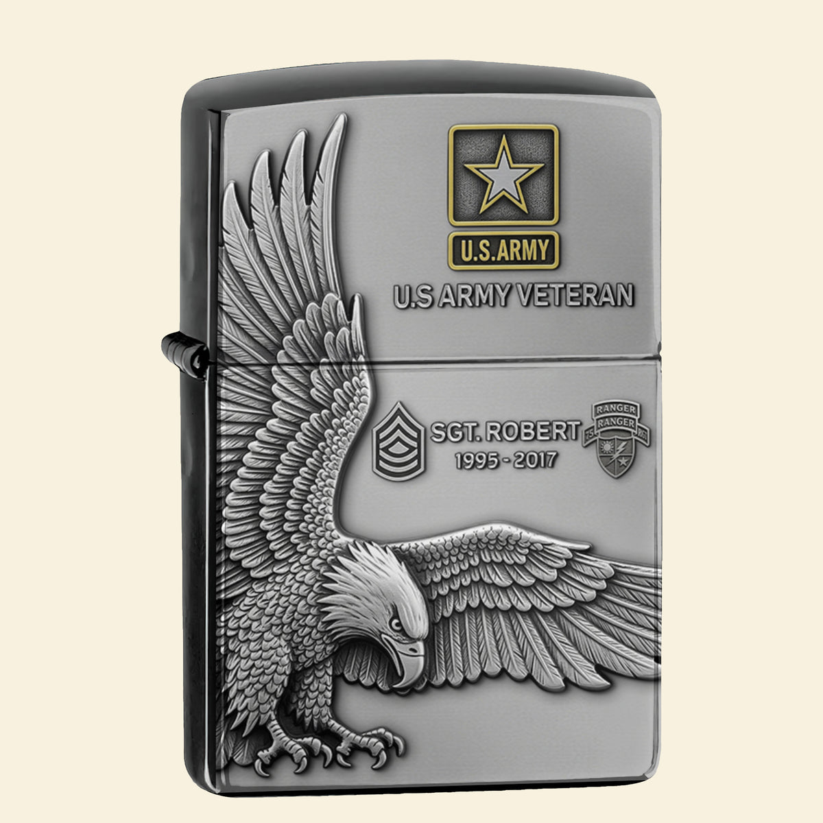 American Eagle Lighter - Custom Military Units and Military Logo For Veteran-Homacus