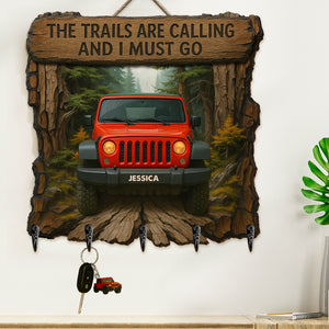 Off-road Wood Key Hanger - Personalized Gifts For Off-road Lovers 02qhti230525-Homacus