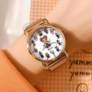 Witch Mesh Strap Quartz Watch - Personalized Gifts For Witch Fans 04nati180725-Homacus