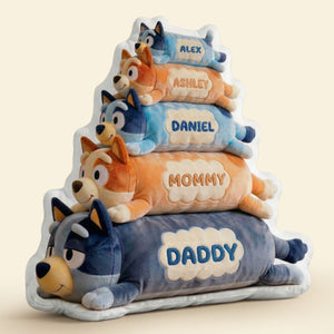 Fun Family Pile Custom Shape Pillow - Personalized Gifts For Family 04qhti100426-Homacus