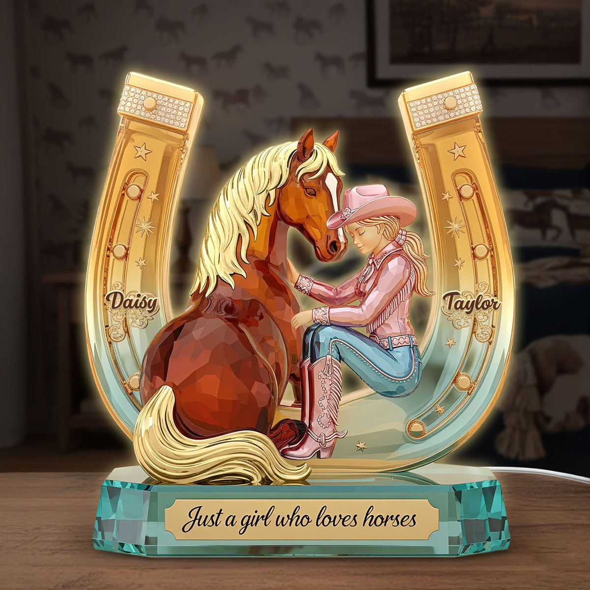 Horse Girl Acrylic Light Box - Personalized Gifts For Horse Lovers 03pgti031225-Homacus