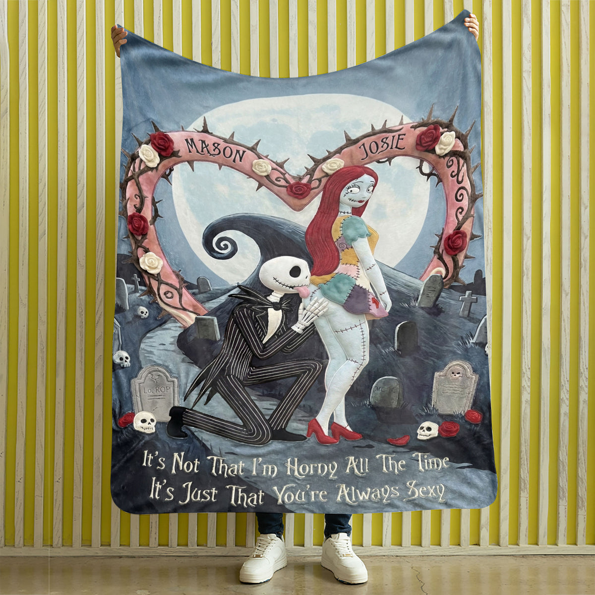 Love At Midnight Blanket, Personalized Gifts For Couple 03QHTI271225-Homacus