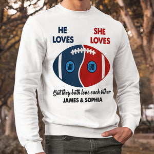Custom Team Logo Gifts For Couple Shirt 05huti130123 American Football Shape-Homacus