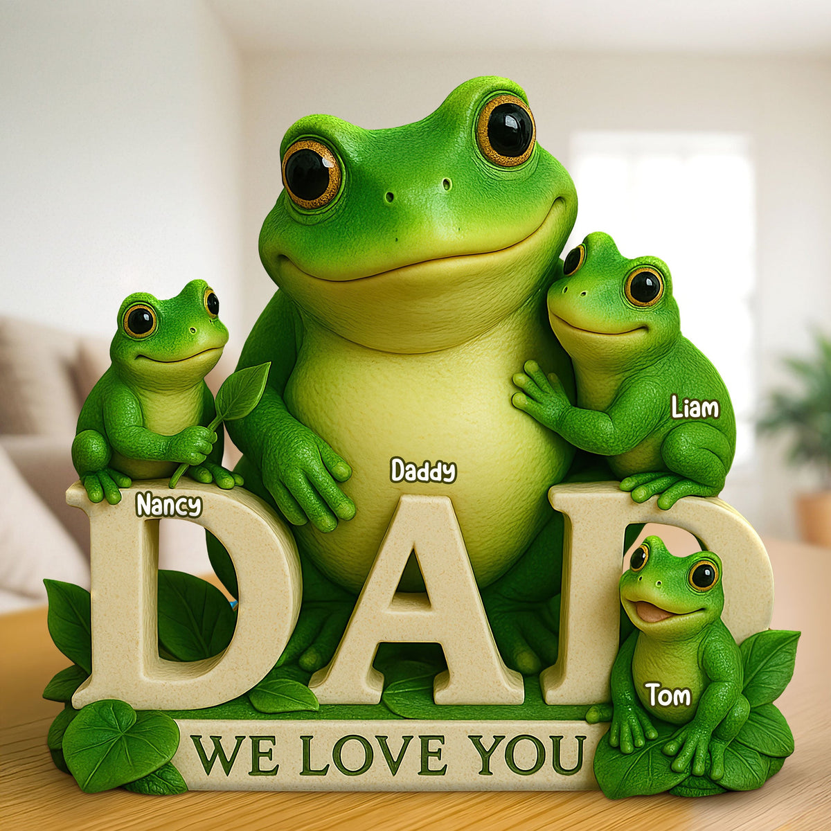 Frog Dad Plaque - Personalized Gifts For Dad 02huti100525-Homacus
