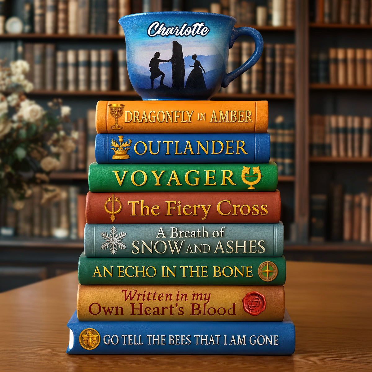 Bookstack Plaque - Personalized Gifts For Book Lovers 03huti140525-Homacus