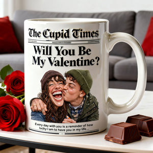 Newspaper Couple Custom Photo Coffee Mug - Personalized Gifts For Couple 01nati070126-Homacus