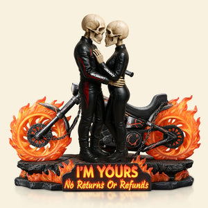 Biker Skeleton Couple Acrylic Plaque - Personalized Gifts For Couples 06toti161225-Homacus