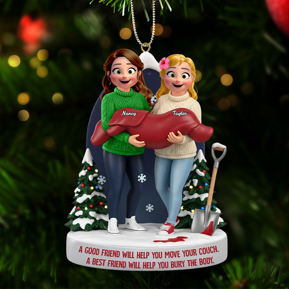 Bestie Acrylic Ornament - Personalized Gifts For Friends Christmas Ornament 02NATI081125-Homacus