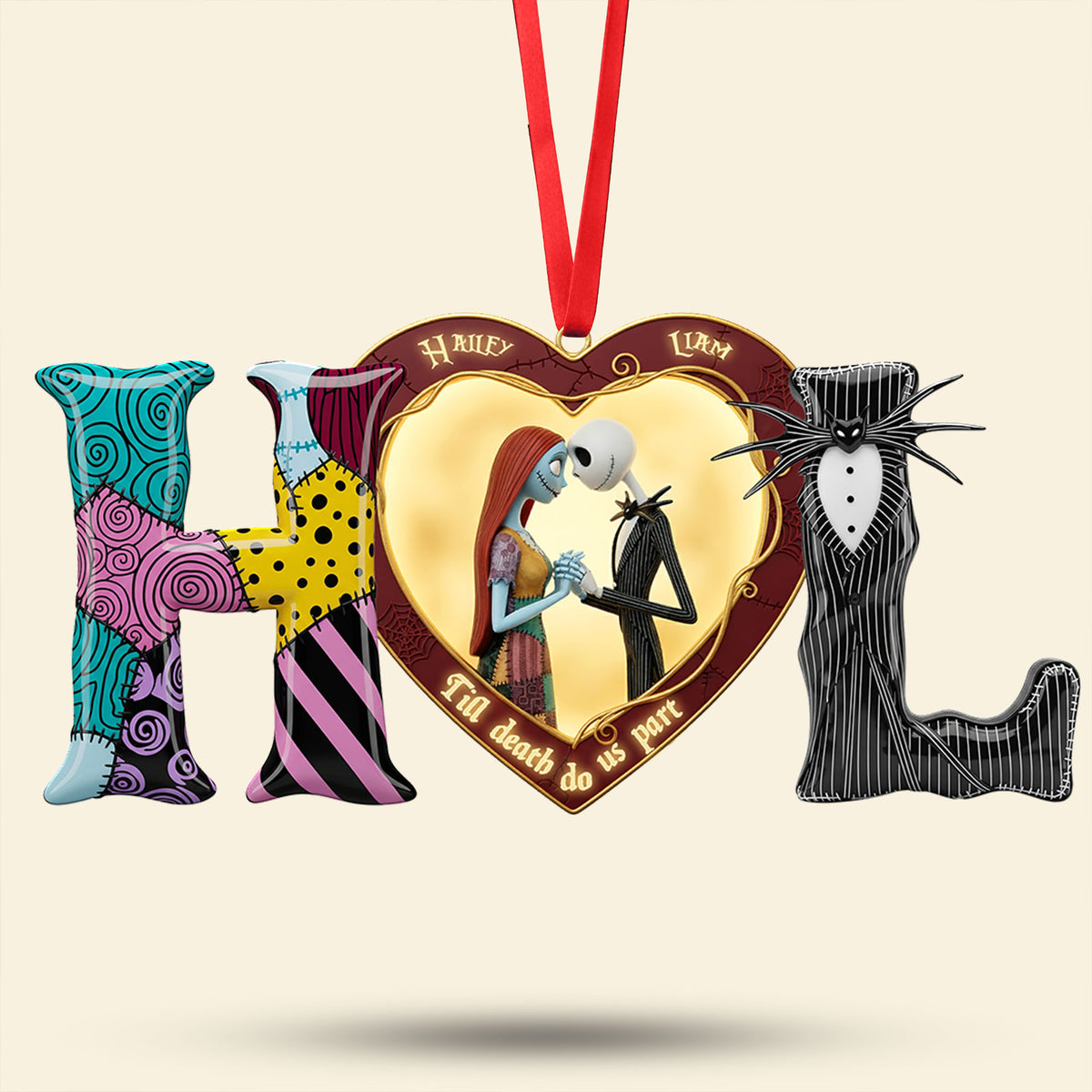 Spooky Couple Ornament - Custom Letter Gifts For Couple 01hyti021025-Homacus