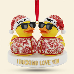 Couple Duck Christmas Ornament Personalized Gifts For Couple 01PGTI211025-Homacus