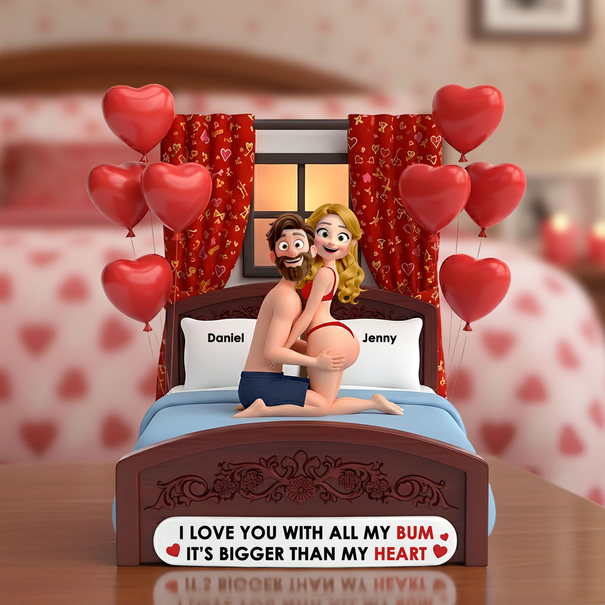 Cheeky Couple Acrylic Plaque - Personalized Gifts For Couple Plaque 04KITI271125