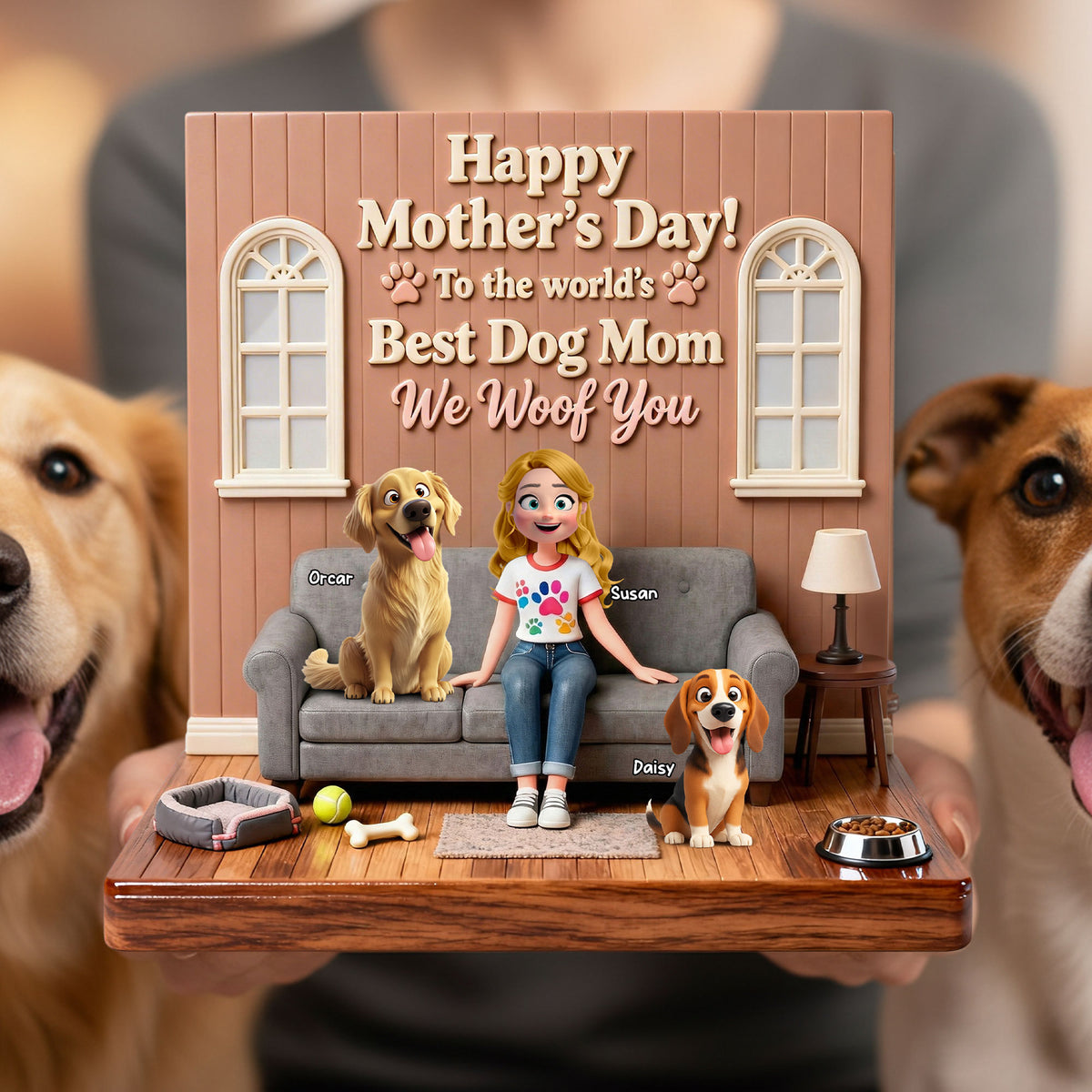 Dog Mom Acrylic Plaque - Personalized Gifts For Dog Lover Plaque 02KITI230226-Homacus